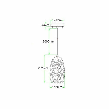 Glaze Stone Mosaic Glass Pendant Light