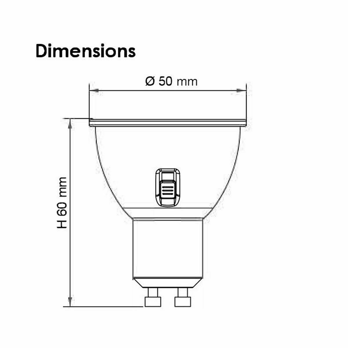 GU10 4w LED Tri Colour Globe 400 Lumen