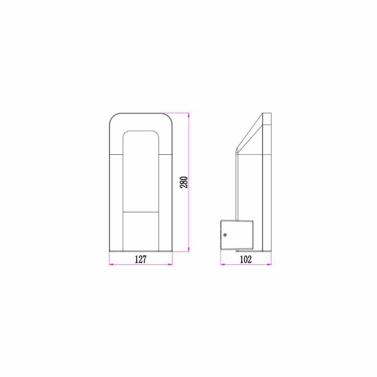 Hathor 9w LED Aluminium Outdoor Wall Light