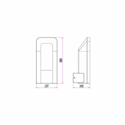 Hathor 9w LED Aluminium Outdoor Wall Light