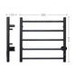5 Bar Round Heated Towel Rail With Timer - Hardwired Model