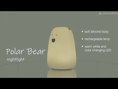 Mercator Bear Silicone Night Light Rechargeable Barney