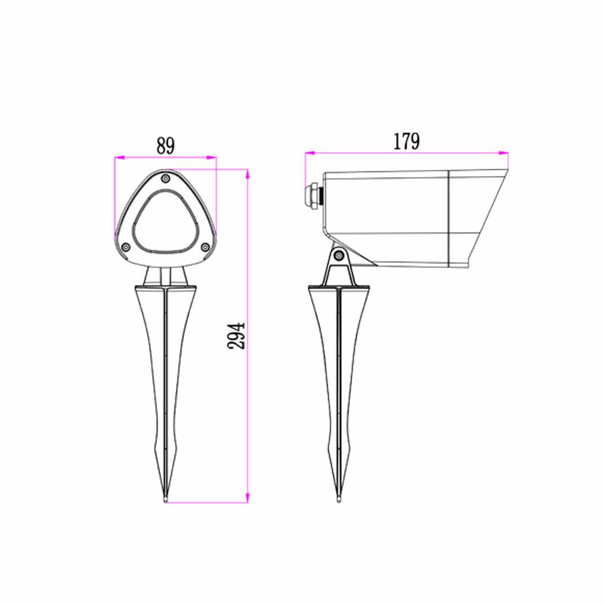 Kam 12v Mr16 Aluminium Garden Spike Light