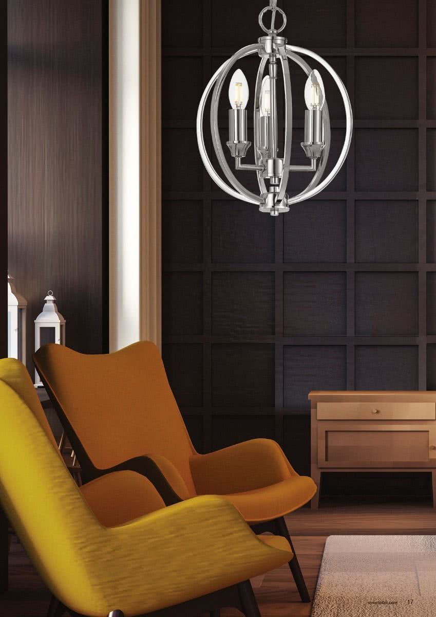 Kendall 4 Light Black Steel Round Pendant