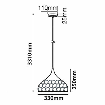 Koper Copper Dome Metal Pendant Light