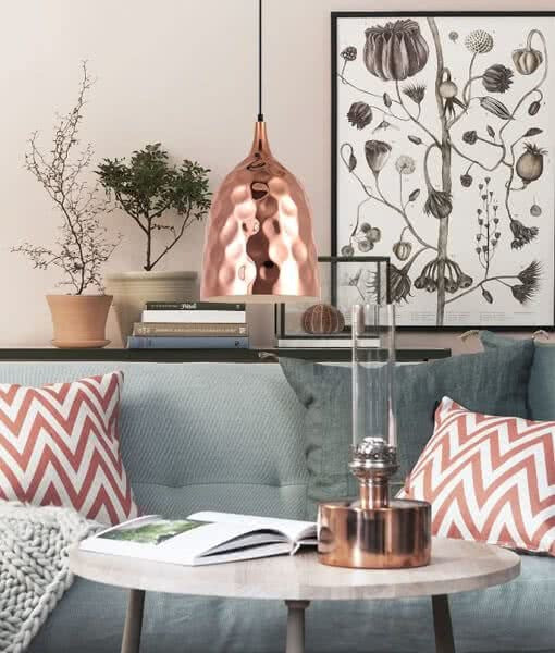 Koper Copper Ellipse Metal Pendant Light