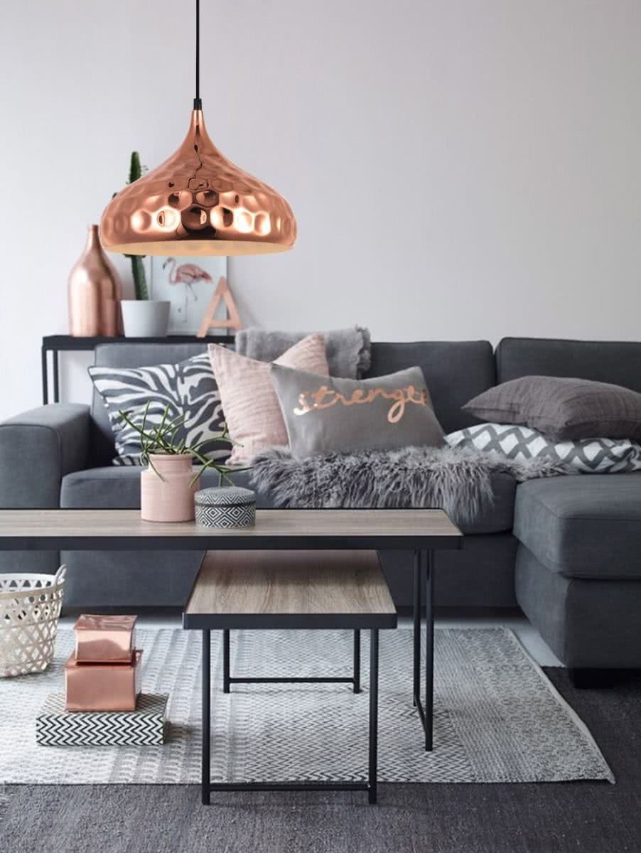 Koper Copper Dome Metal Pendant Light