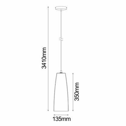 Lamina Series Copper Glass Ellipse Pendant Light