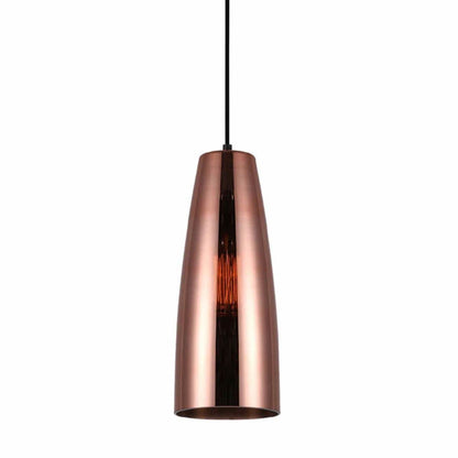 Lamina Series Copper Glass Ellipse Pendant Light