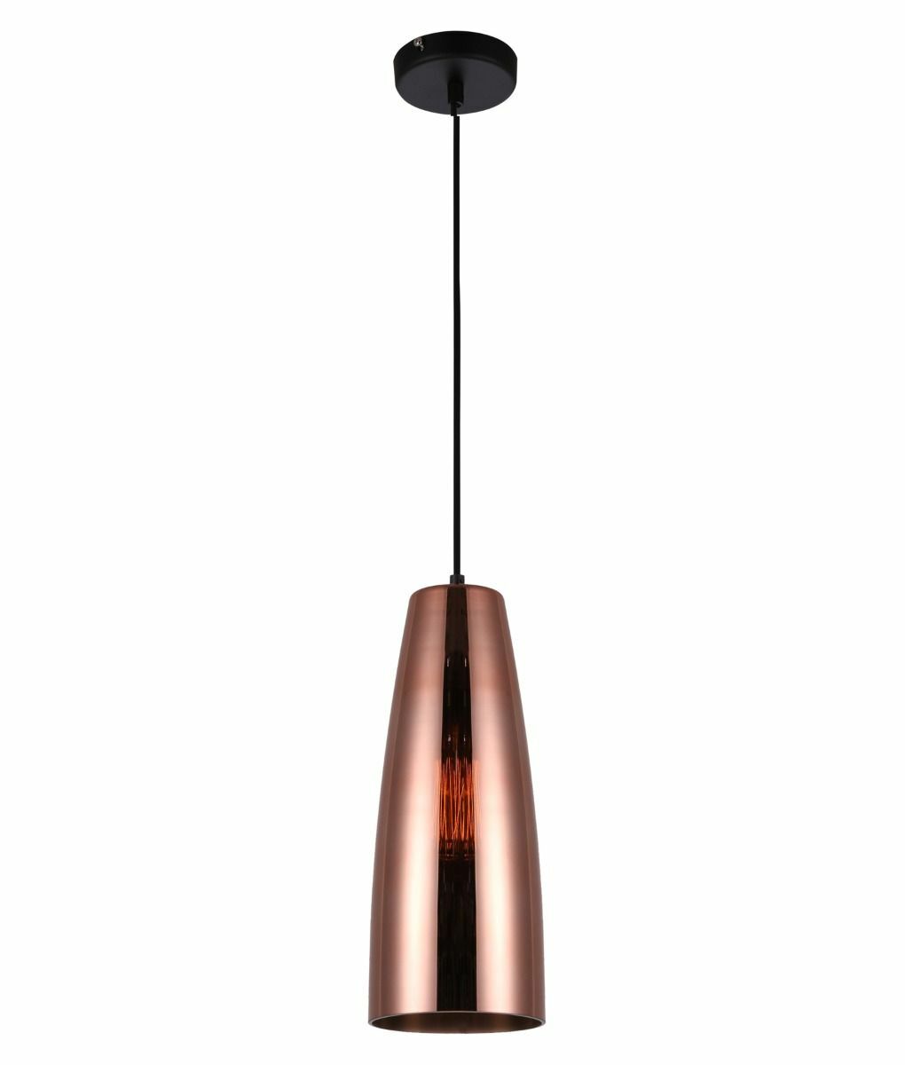 Lamina Series Copper Glass Ellipse Pendant Light