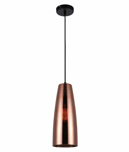 Lamina Series Copper Glass Ellipse Pendant Light