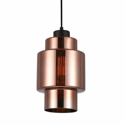 Lamina Series Copper Glass Cylinder Pendant Light