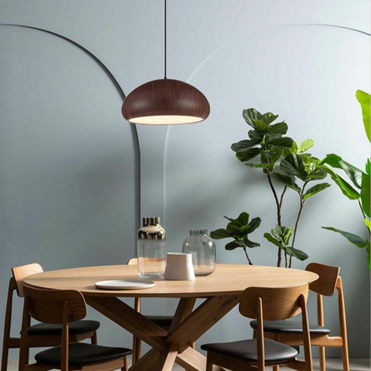 Ligna Dome Timber Style Pendant