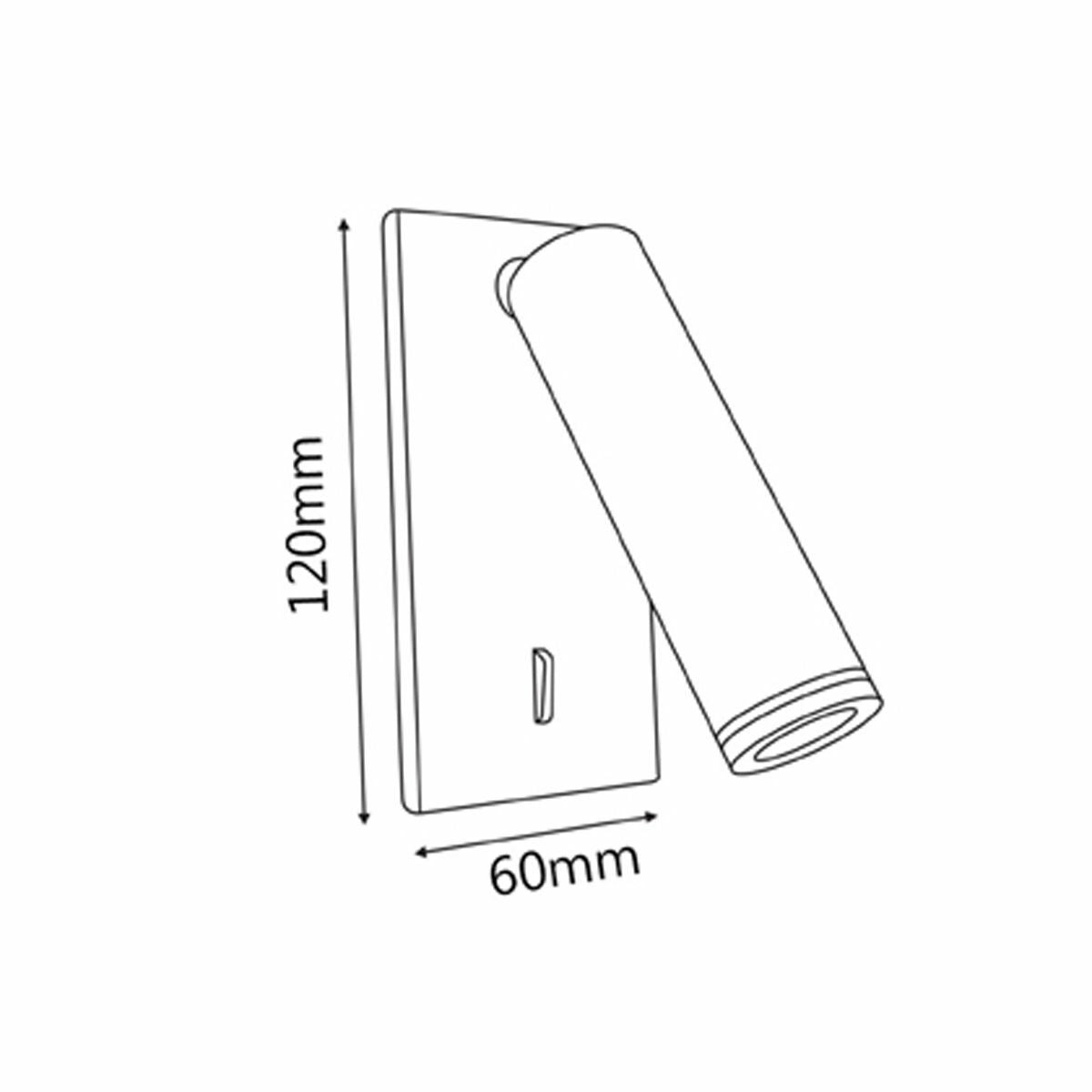 Lyon 3w LED Indoor Wall Light