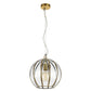 Medina 30 Antique Brass Contemporary Sphere Pendant Light