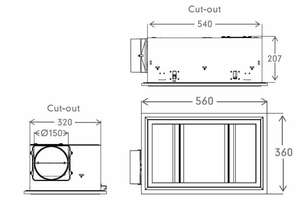 Domino Ii Premium Bathroom 3 In 1 Heater Exhaust Fan Light