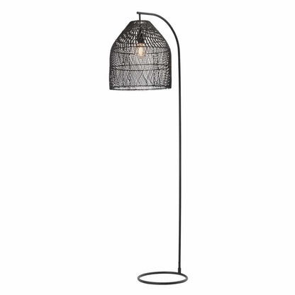 Sawyer Boho Rattan Floor Lamp