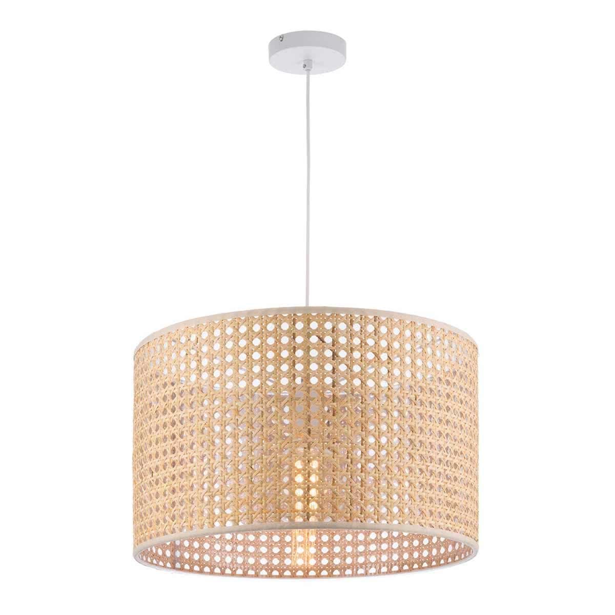 Tia Large Natural Woven Rattan Pendant Light