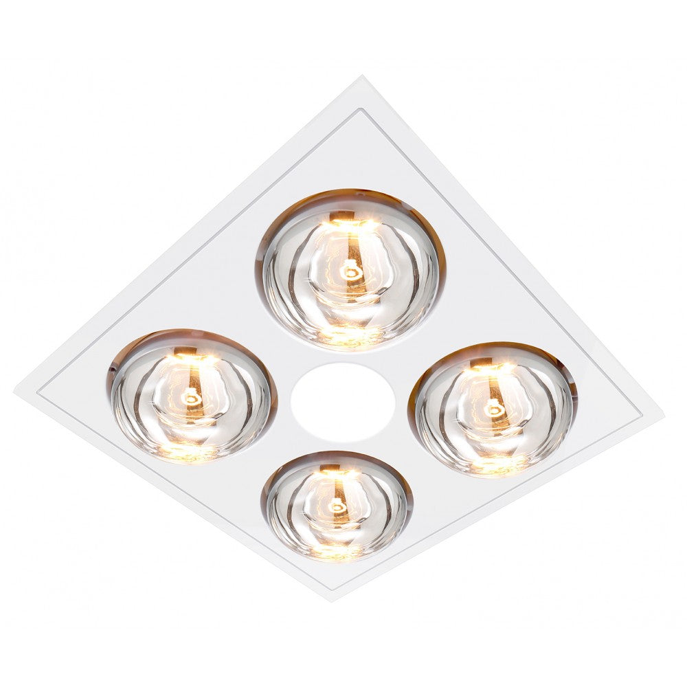 Myka 4 Bathroom '3 In 1' Heat, LED Light and Exhaust Fan White