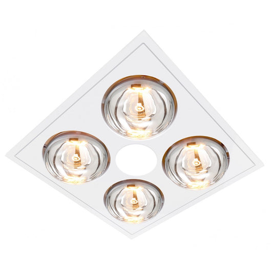 Myka 4 Bathroom '3 In 1' Heat, LED Light and Exhaust Fan White