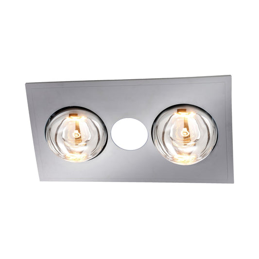 Myka 2 Bathroom '3 In 1' Heat, LED Light and Exhaust Fan  Silver