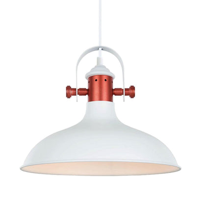 Narvik Industrial Dome Pendant Light White