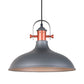 Narvik Industrial Dome Pendant Light Grey