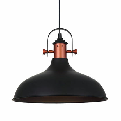 Narvik Industrial Dome Pendant Light Black