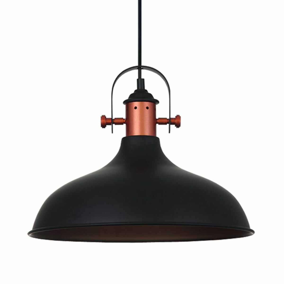 Narvik Industrial Dome Pendant Light Black