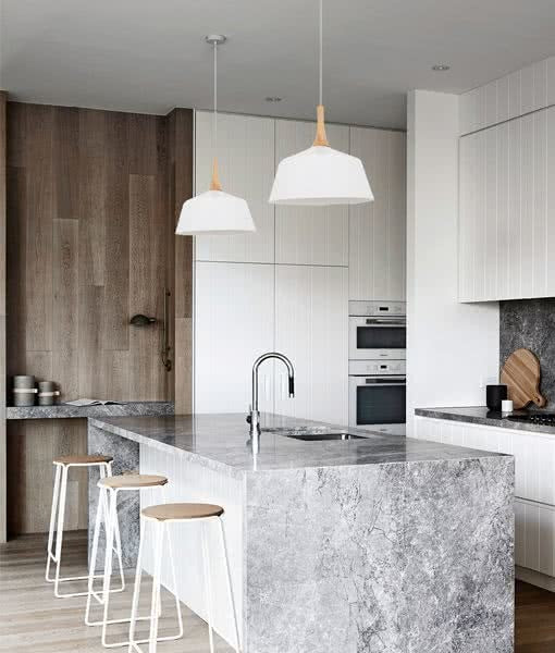 Nordic Metal and Oak Medium Pendant Light