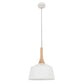 Nordic Metal and Oak Small Pendant Light