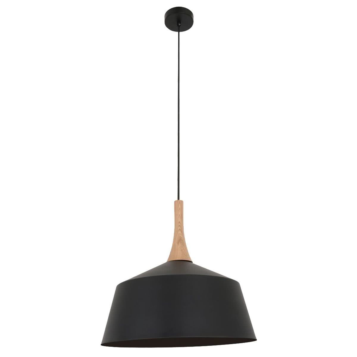 Nordic Metal and Oak Medium Pendant Light