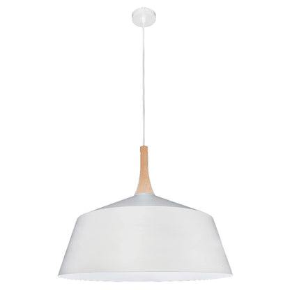 Nordic Metal and Oak Large Pendant Light