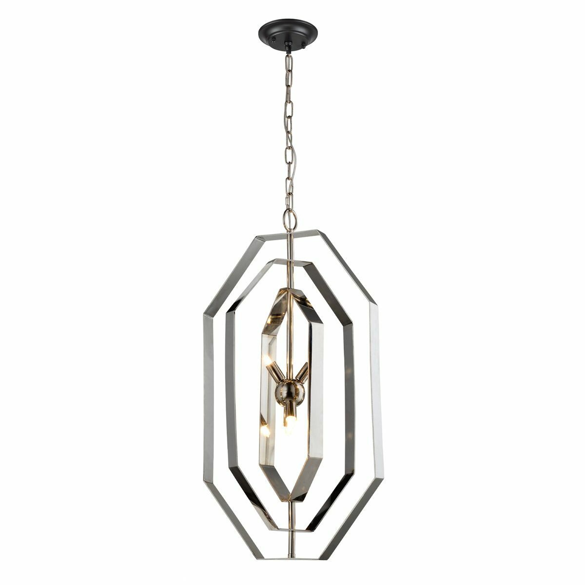 Orbita Series Modern Pendant Light -Polished Nickel