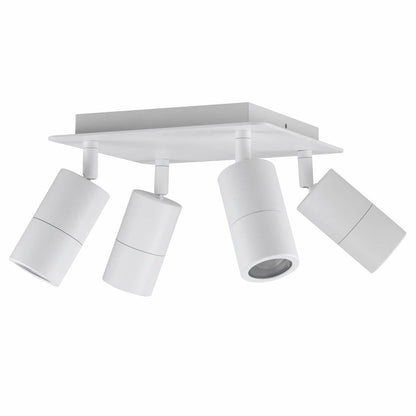 Quad Adjustable Ceiling Spotlight Square Plate