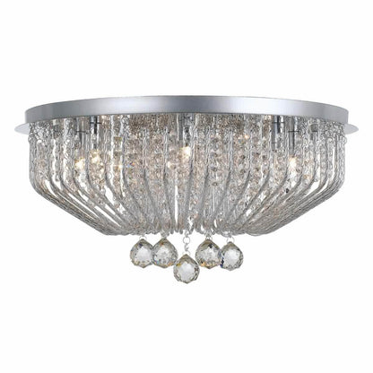 Pintor Chrome Crystal Flush Mount Ceiling Light