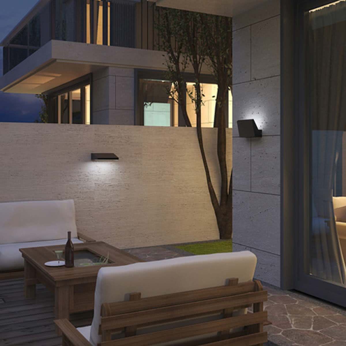 Plana 13w LED Adjustable Outdoor Wedge Wall Light