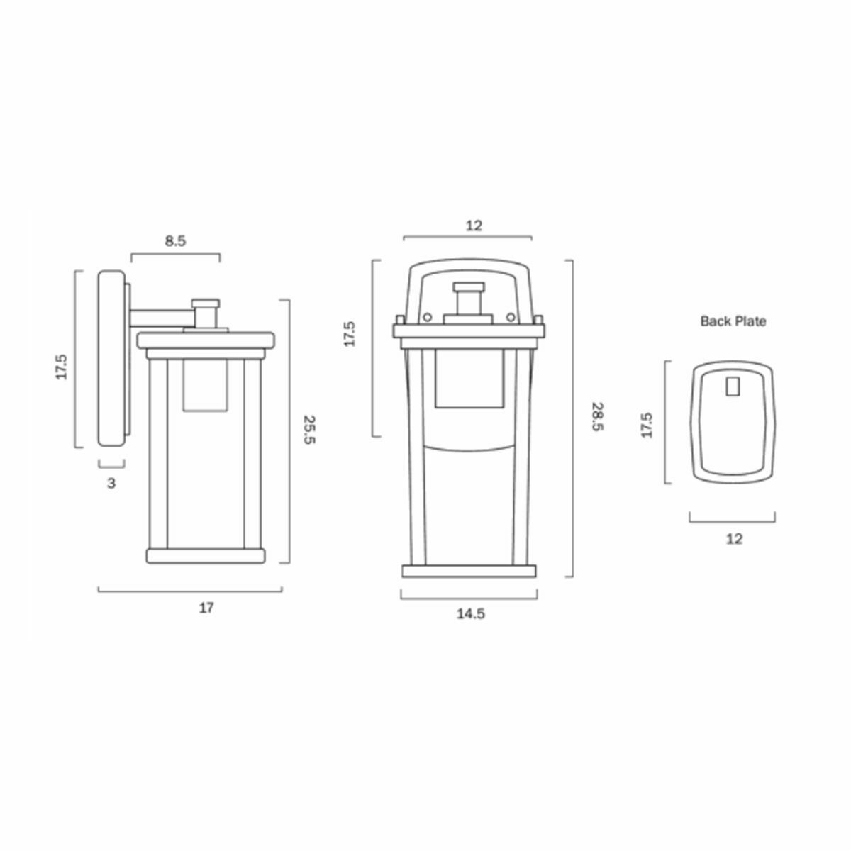 Reese Small Exterior Wall Light