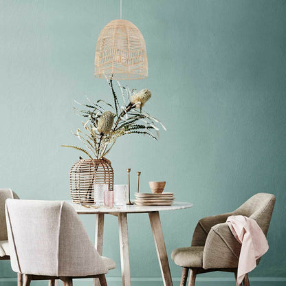 Rota Natural Rattan Ellipse Pendant Light