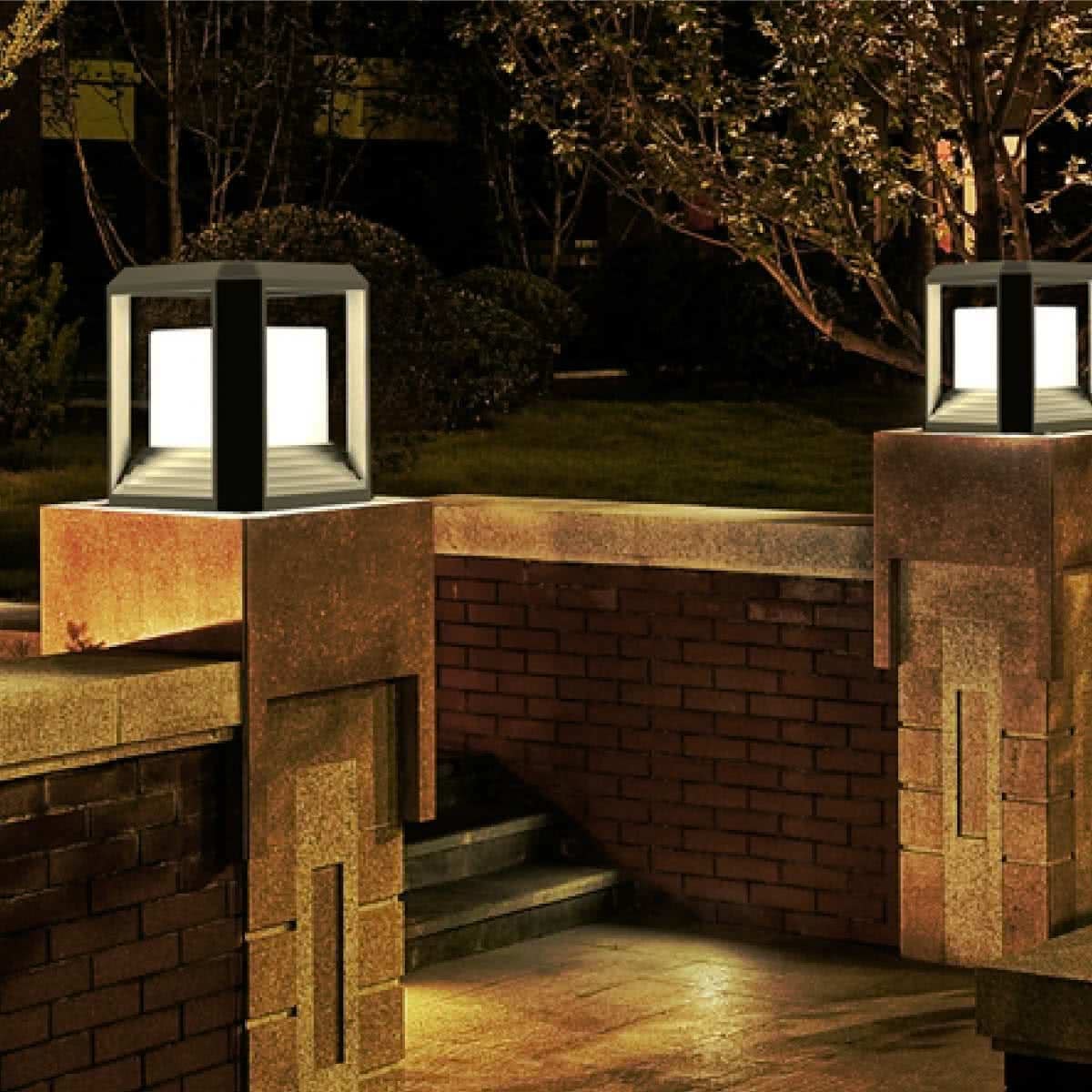 Rubik 20w LED Outdoor Pillar Mount Light