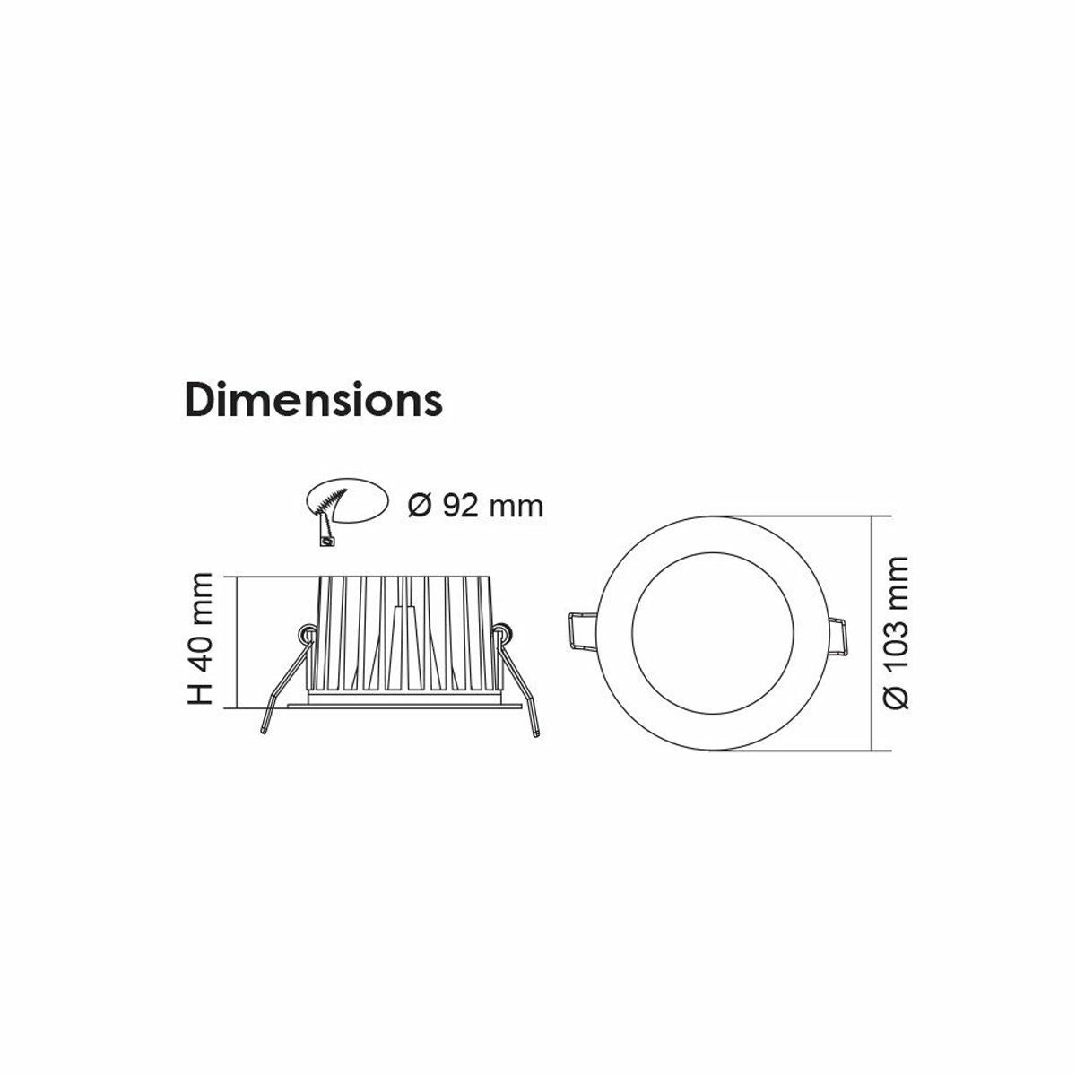 Ecogem 13w LED Tri Colour Downlight