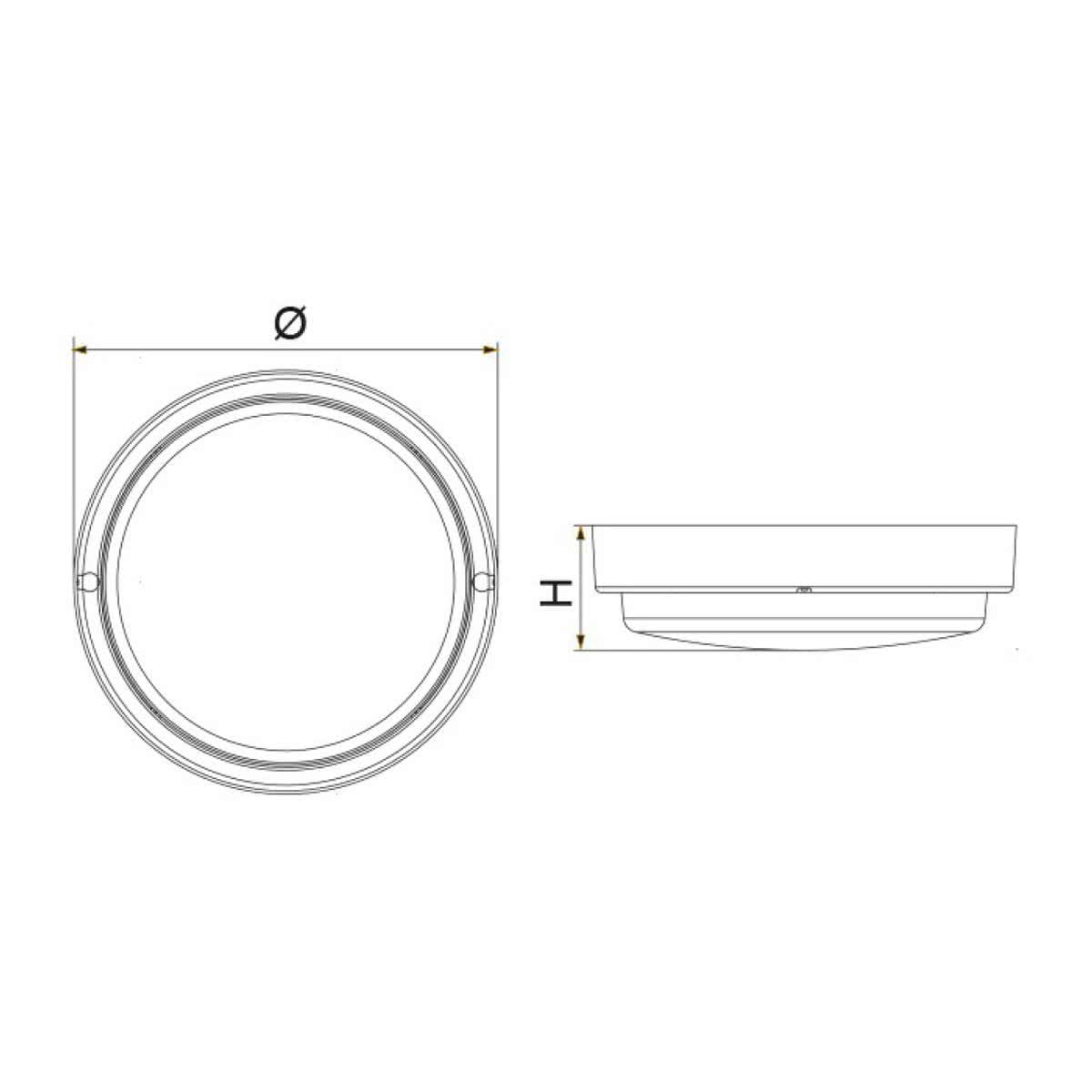 Benny 20w LED Tri Colour Outdoor Bunker Light With Microwave Motion Sensor