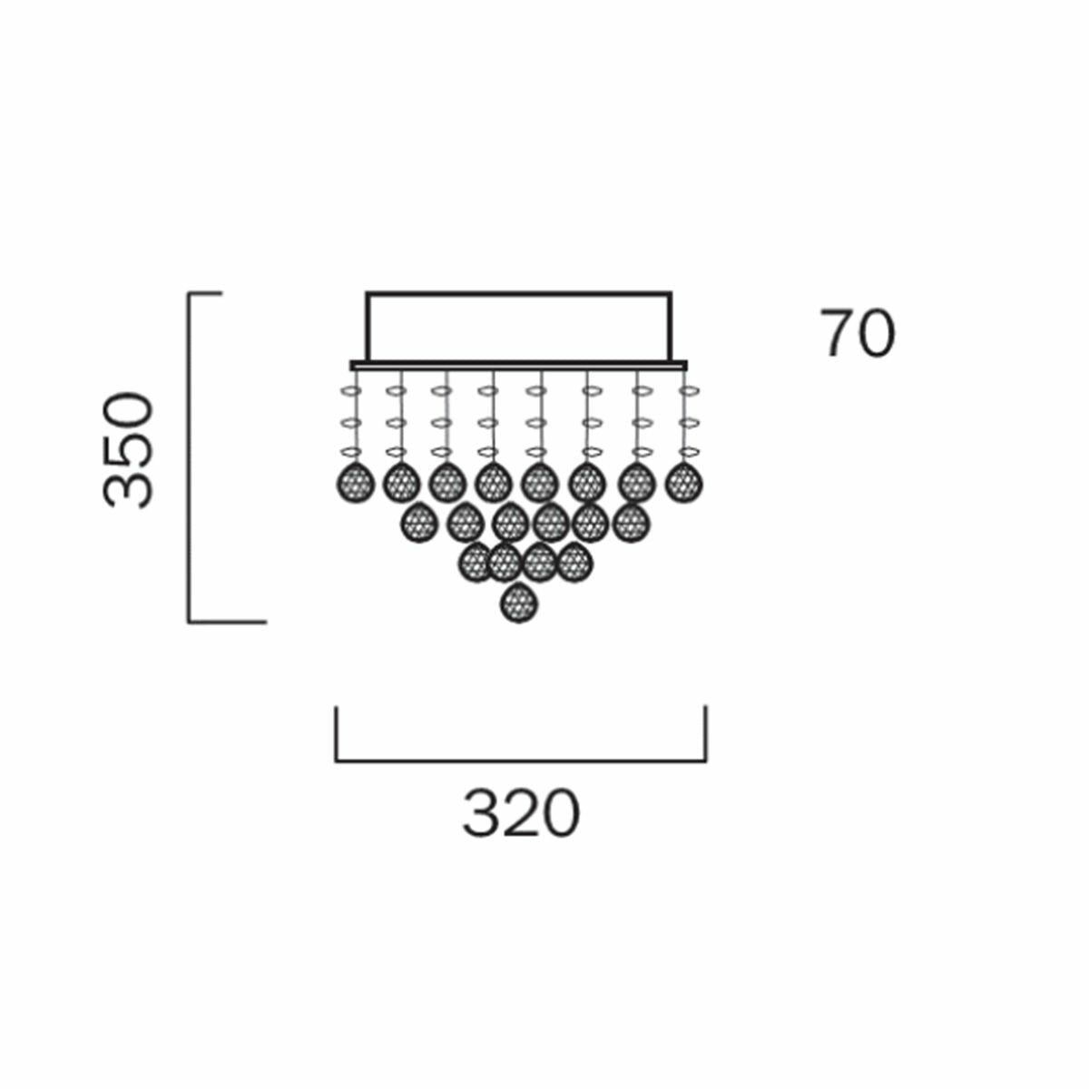 Savina 32 Crystal Ceiling Light