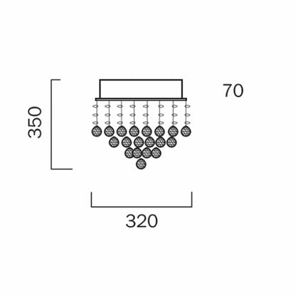 Savina 32 Crystal Ceiling Light