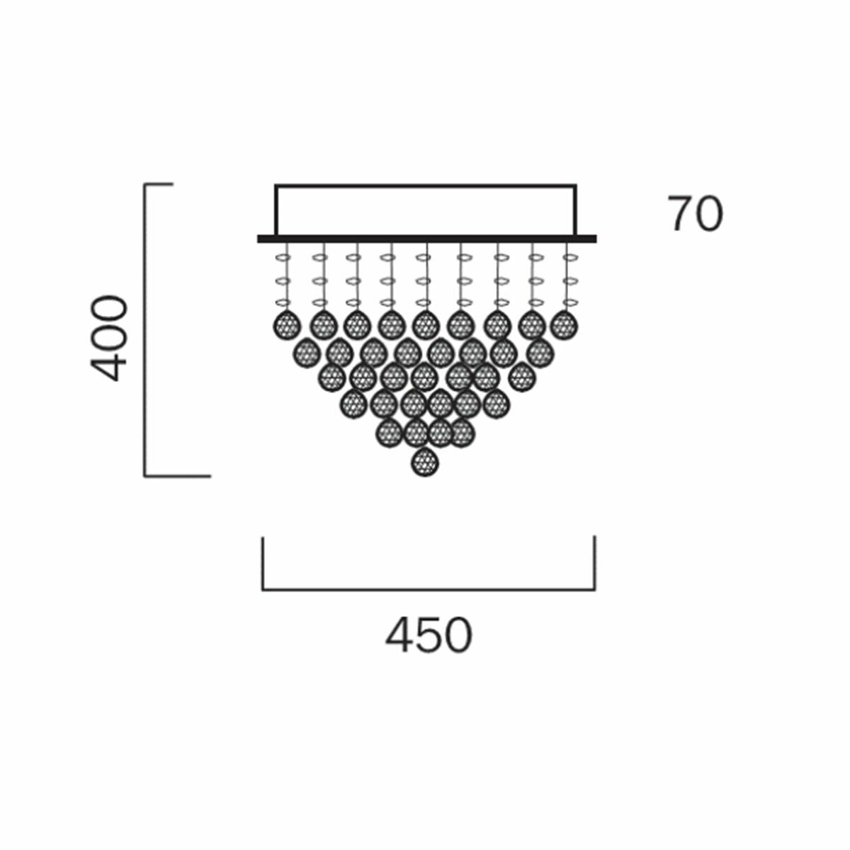 Savina 45 Crystal Ceiling Light
