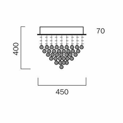 Savina 45 Crystal Ceiling Light