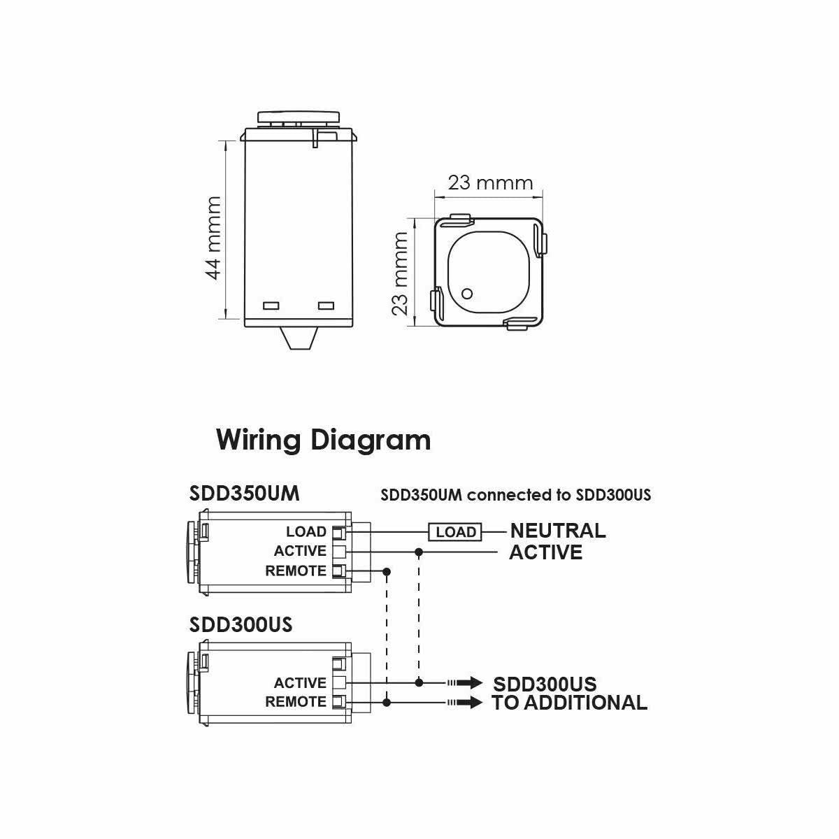 Push Button Secondary Dimmer 300w