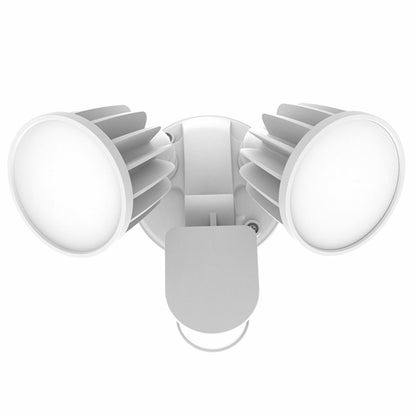 Stargem Iii 30w LED Tri Colour Twin Head Outdoor Spotlight With Motion Sensor