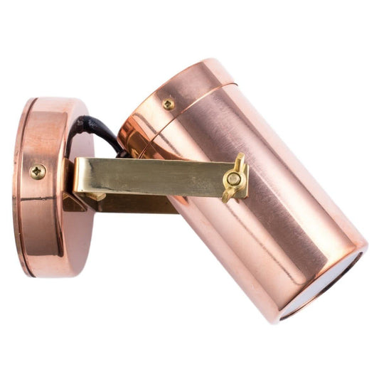Single Adjustable GU10 Copper Outdoor Wall Light