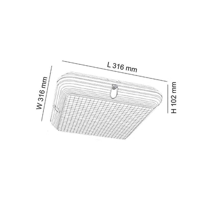Memphis 22w LED Square Outdoor Bunker Light